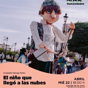 Un títere gigante surca el cielo de León: «El niño que llegó a las nubes» llega a la Calzada de las Artes