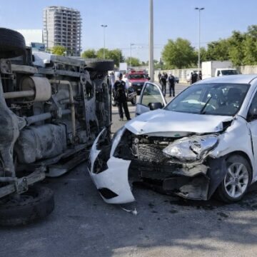 Accidente vial en bulevar Morelos