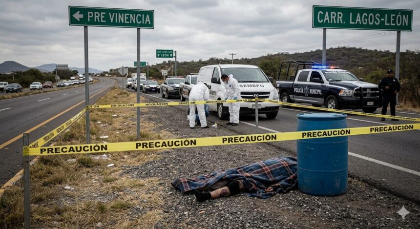 Hallan cuerpo con huellas de violencia en la carretera Lagos-León