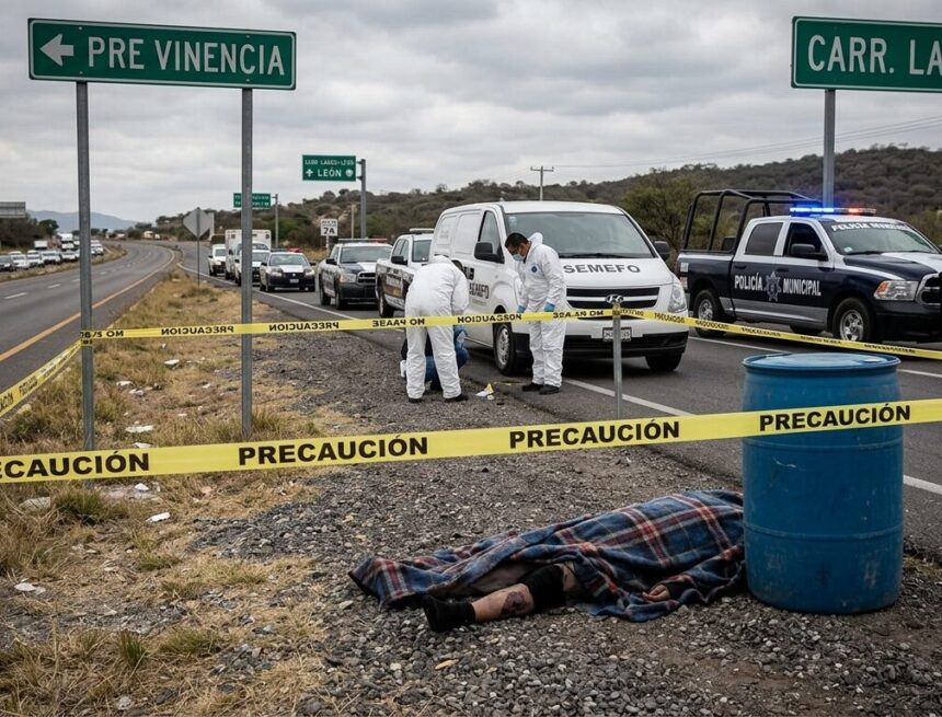 Hallan cuerpo con huellas de violencia en la carretera Lagos-León