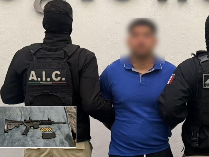 Cae en León presunto generador de violencia; aseguraron rifle AR-15