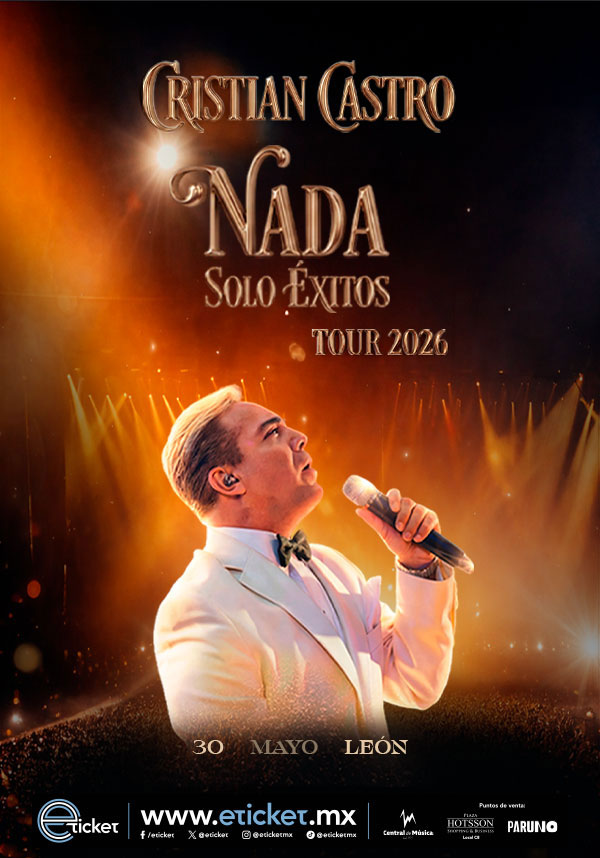 260203140032292_poster_cartLeon Cristian Castro trae su «Nada… Solo Éxitos Tour 2026» a la Velaria de León
