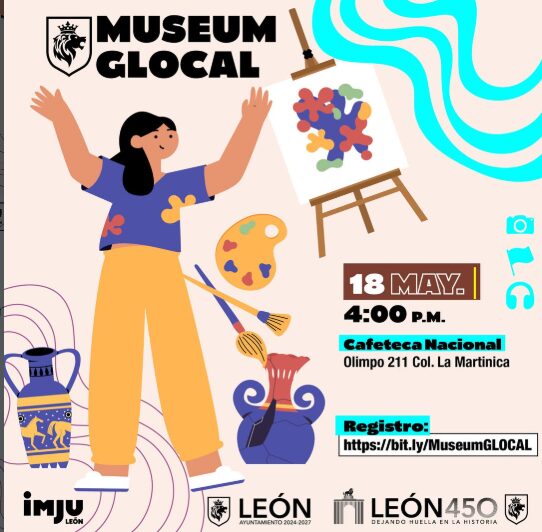 Screenshot 2026-05-18 2.55.43 PM 🎨✨ ¡Nos vemos hoy en Museum GLOCAL!Una tarde para conectar con el arte, la creatividad y distintas expresiones culturales en un mismo espacio. 🌍🖌️Ven a disfrutar las obras, inspirarte y vivir una experiencia diferente. 🎭💫⏰ 4:00 p.m.📍 Cafeteca Nacional📝 Regístrate aquí: https://bit.ly/MuseumGLOCAL#SomosGrandes #SomosFuertes #SomosLeón