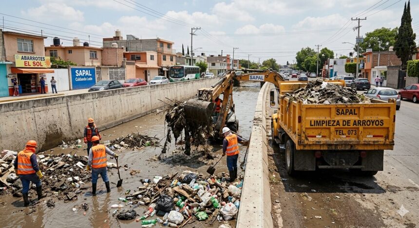 ALERTA EN LEÓN: SAPAL RETIRA MÁS DE 6 MIL TONELADAS DE BASURA PARA EVITAR INUNDACIONES