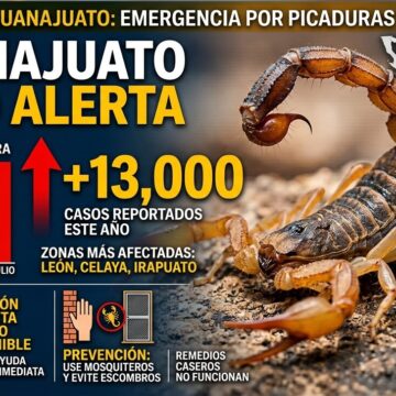 Alerta en Guanajuato: Superan los 13,000 casos de picadura de alacrán en lo que va del año
