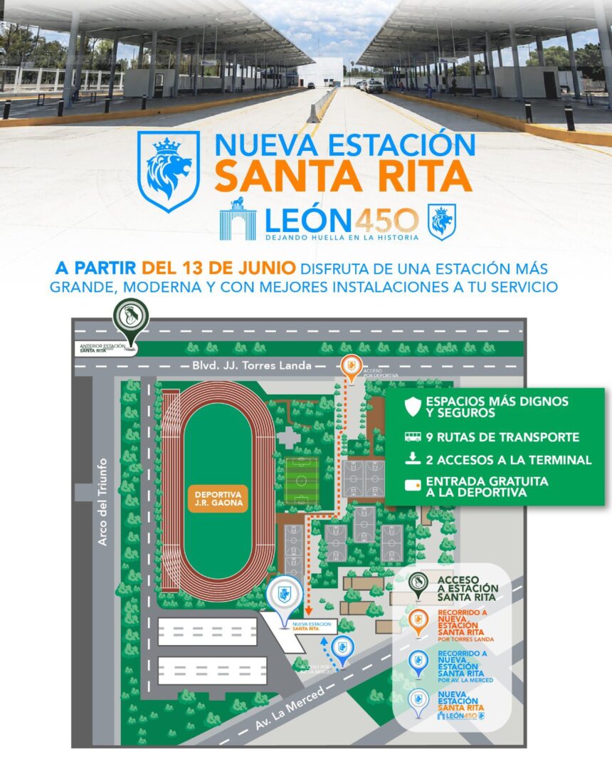 León estrena la nueva Estación de Transferencia Santa Rita para mejorar la movilidad urbana