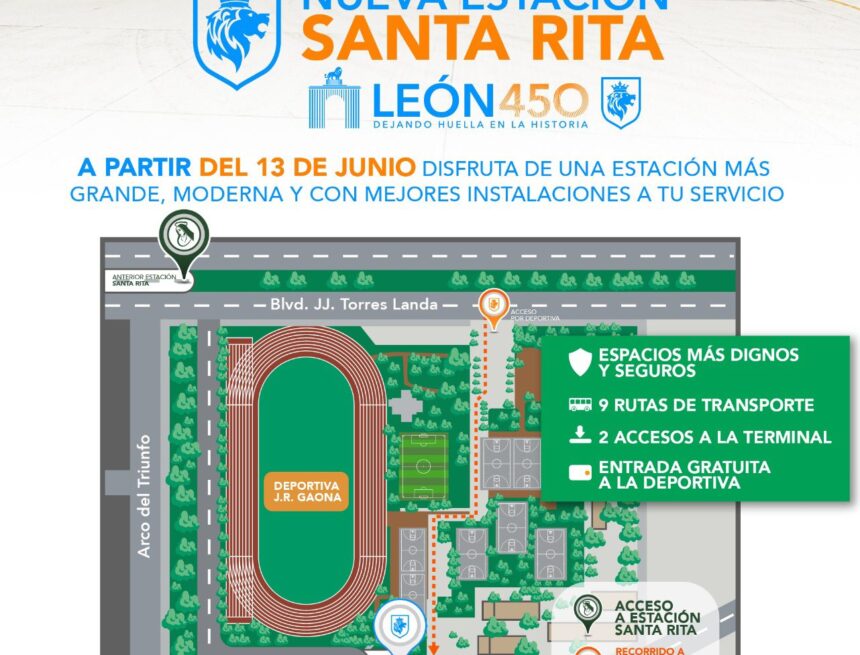León estrena la nueva Estación de Transferencia Santa Rita para mejorar la movilidad urbana