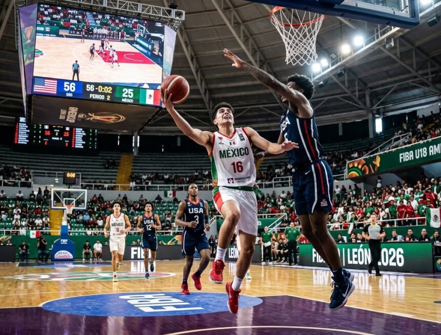 IMPLACABLE ABURRICIÓN EN LA DUELA: MÉXICO SUB-18 CAE 50-107 ANTE ESTADOS UNIDOS EN LA AMERICUP DE LEÓN