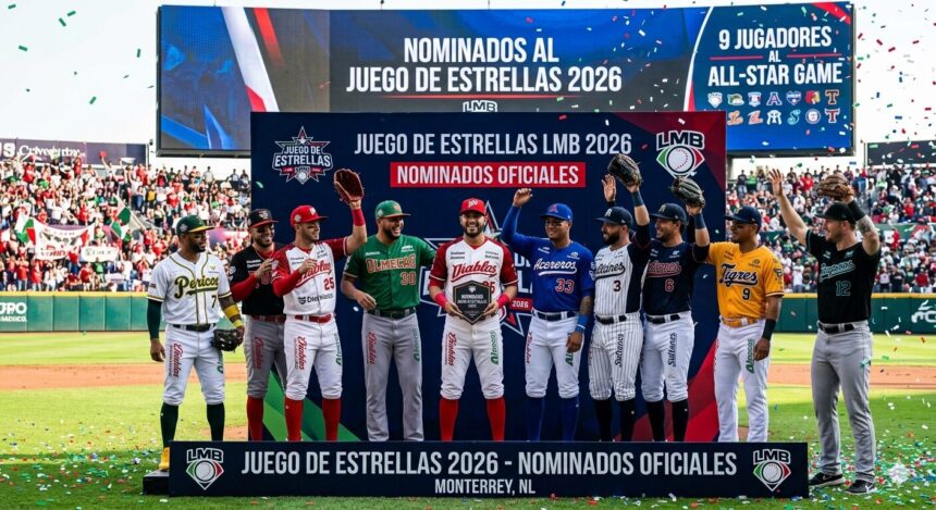 Liga Mexicana de Béisbol (LMB) al anunciarse que nueve de sus jugadores fueron nominados de manera oficial en las boletas para el Juego de Estrellas