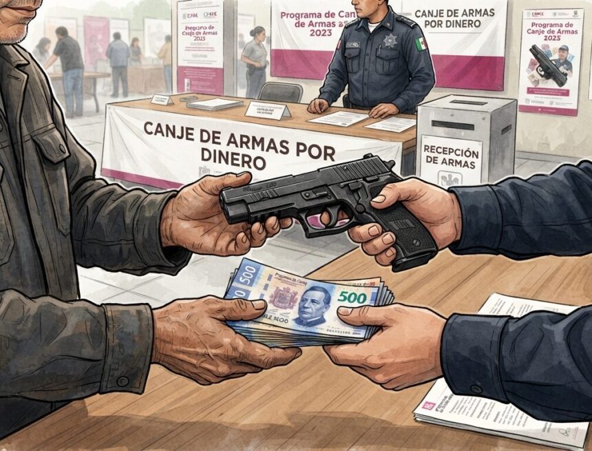 Inicia campaña de desarme voluntario en León; pagan hasta 26 mil pesos en efectivo por arma entregada