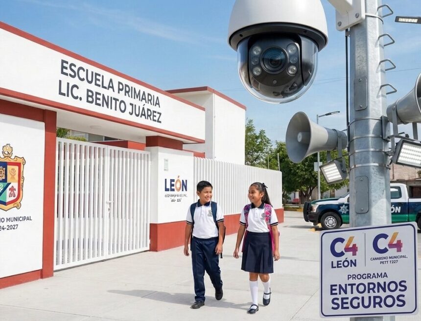 León blinda sus escuelas: invertirán 3.4 millones para conectar 90 planteles al C4