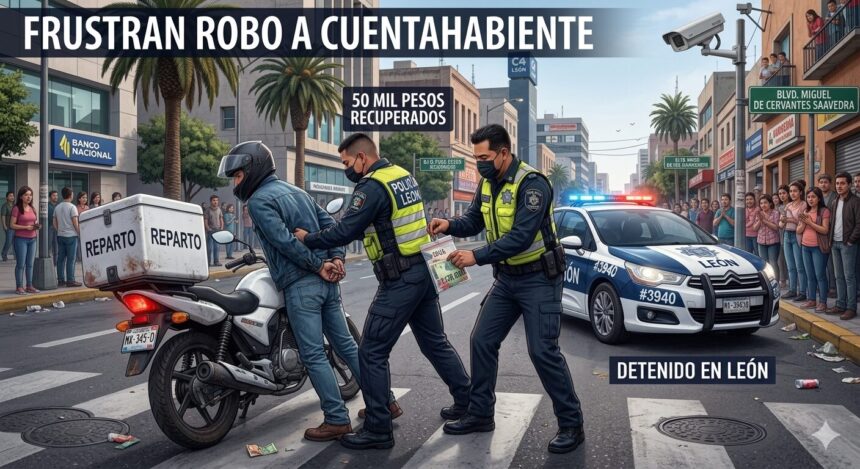 image_896d8a66 Frustran robo de 50 mil pesos a cuentahabiente en León; hay un detenido
