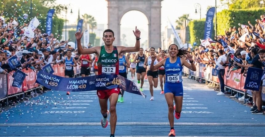 El Maratón León 450 hace historia: Juan Joel Pacheco y María de Jesús Beltrán conquistan la edición número 46