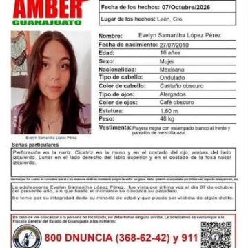 Localizan con vida a Evelyn Samantha López Pérez tras intensa búsqueda en León